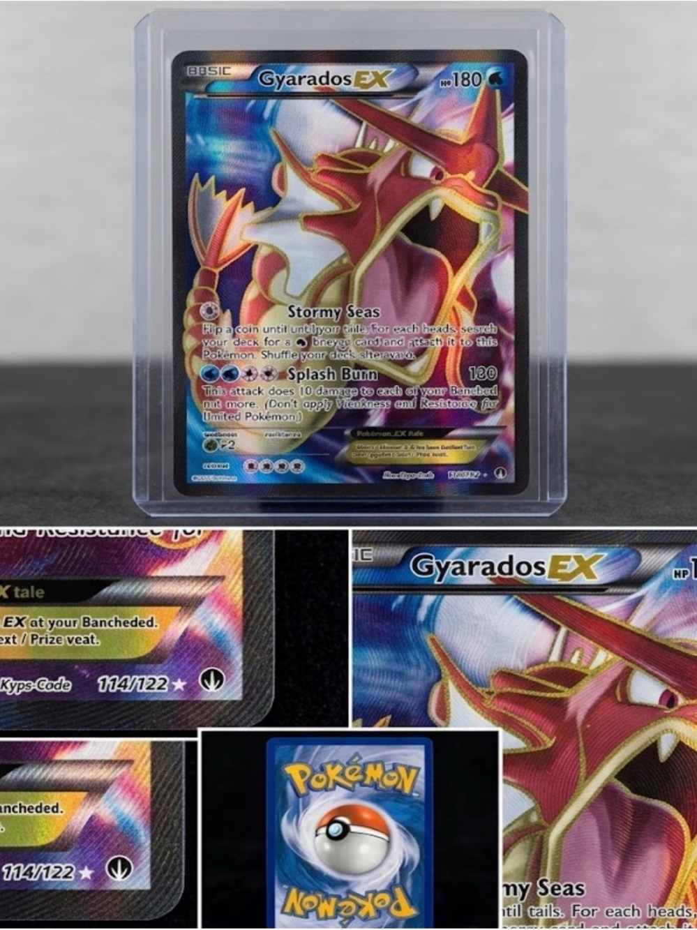 Amazon Kids Accessories Pokémon Gyarados EX Card Sleeve - Red, Blue, Gold